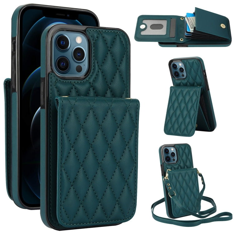 YM015 Crossbody Rhombic Card Bag RFID Phone Case, For iPhone 13 Pro Max, For iPhone 13 Pro, For iPhone 13, For iPhone 12 / 12 Pro, For iPhone 12 Pro Max, For iPhone 11 Pro Max, For iPhone 11, For iPhone 11 Pro