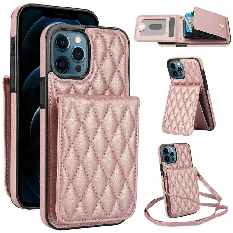 YM015 Crossbody Rhombic Card Bag RFID Phone Case, For iPhone 13 Pro Max, For iPhone 13 Pro, For iPhone 13, For iPhone 12 / 12 Pro, For iPhone 12 Pro Max, For iPhone 11 Pro Max, For iPhone 11, For iPhone 11 Pro