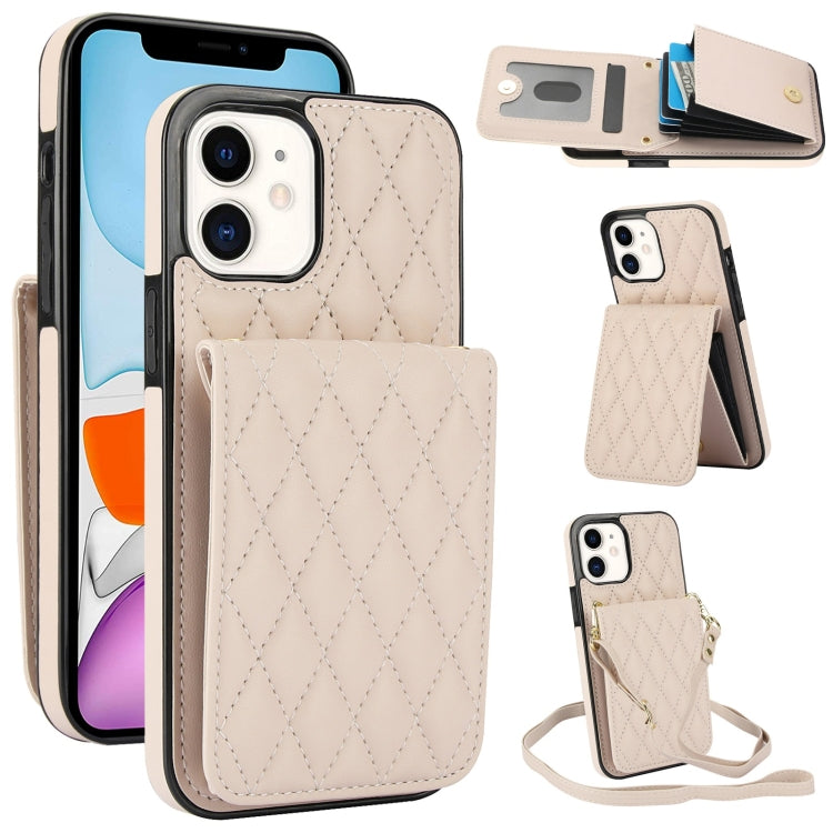 YM015 Crossbody Rhombic Card Bag RFID Phone Case, For iPhone 13 Pro Max, For iPhone 13 Pro, For iPhone 13, For iPhone 12 / 12 Pro, For iPhone 12 Pro Max, For iPhone 11 Pro Max, For iPhone 11, For iPhone 11 Pro