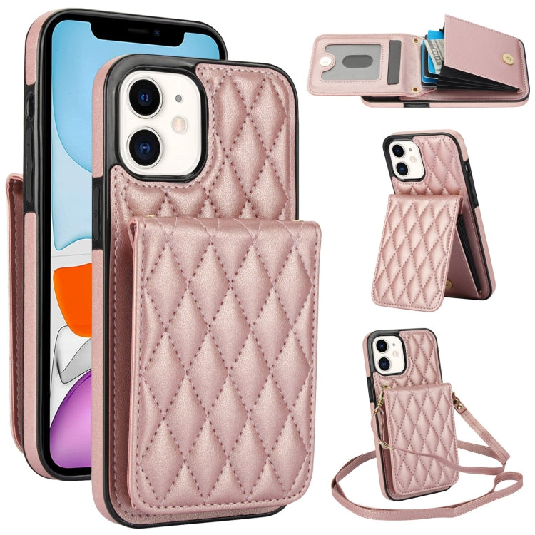 YM015 Crossbody Rhombic Card Bag RFID Phone Case, For iPhone 13 Pro Max, For iPhone 13 Pro, For iPhone 13, For iPhone 12 / 12 Pro, For iPhone 12 Pro Max, For iPhone 11 Pro Max, For iPhone 11, For iPhone 11 Pro