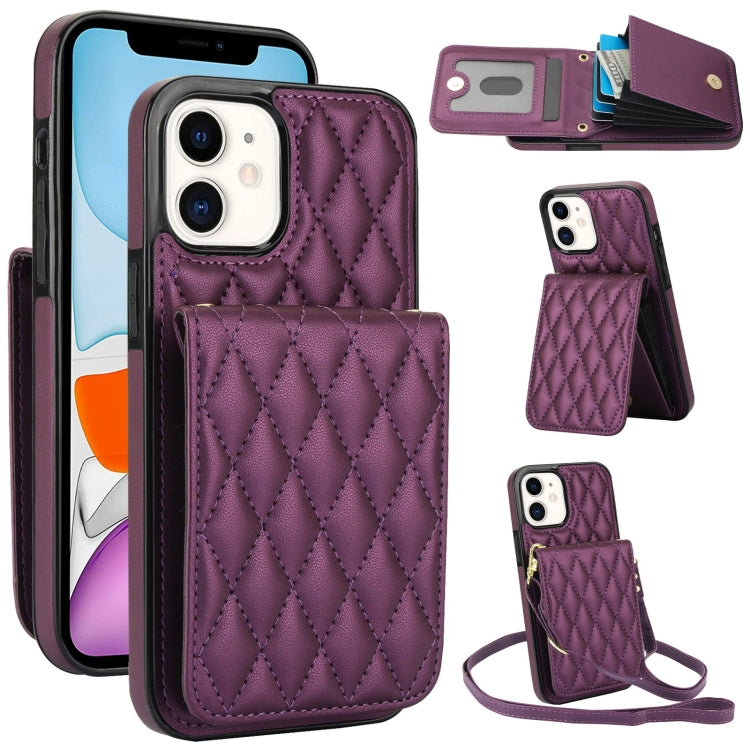 YM015 Crossbody Rhombic Card Bag RFID Phone Case, For iPhone 13 Pro Max, For iPhone 13 Pro, For iPhone 13, For iPhone 12 / 12 Pro, For iPhone 12 Pro Max, For iPhone 11 Pro Max, For iPhone 11, For iPhone 11 Pro