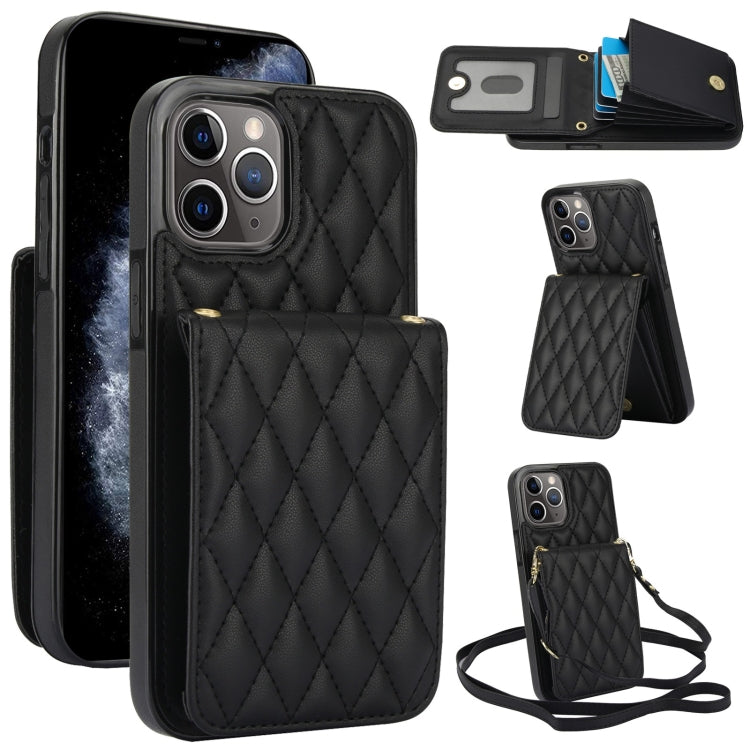 YM015 Crossbody Rhombic Card Bag RFID Phone Case, For iPhone 13 Pro Max, For iPhone 13 Pro, For iPhone 13, For iPhone 12 / 12 Pro, For iPhone 12 Pro Max, For iPhone 11 Pro Max, For iPhone 11, For iPhone 11 Pro