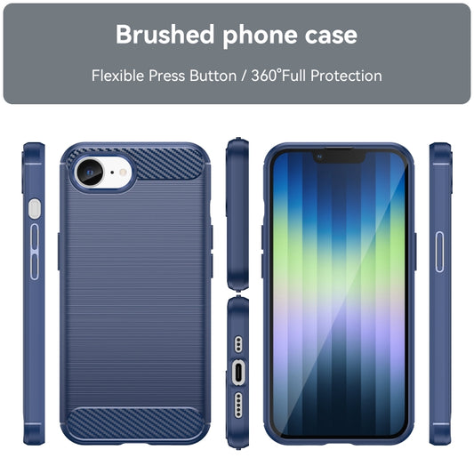 Brushed Texture Carbon Fiber TPU Phone Case, For iPhone 17e / 16e, For iPhone 17 Pro Max, For iPhone 17 Pro, For iPhone 17, For iPhone Air, For iPhone 16 Pro Max, For iPhone 16 Pro, For iPhone 16 Plus, For iPhone 16