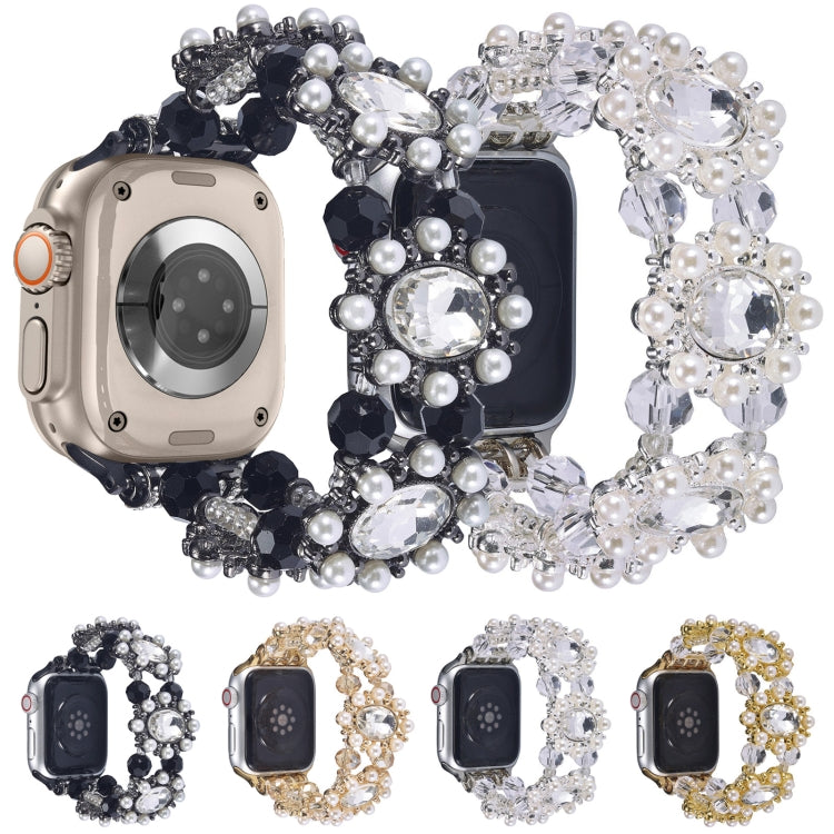 Beaded Pearl Gemstone Bracelet Watch Band, For Apple Watch 42mm, For Apple Watch 38mm