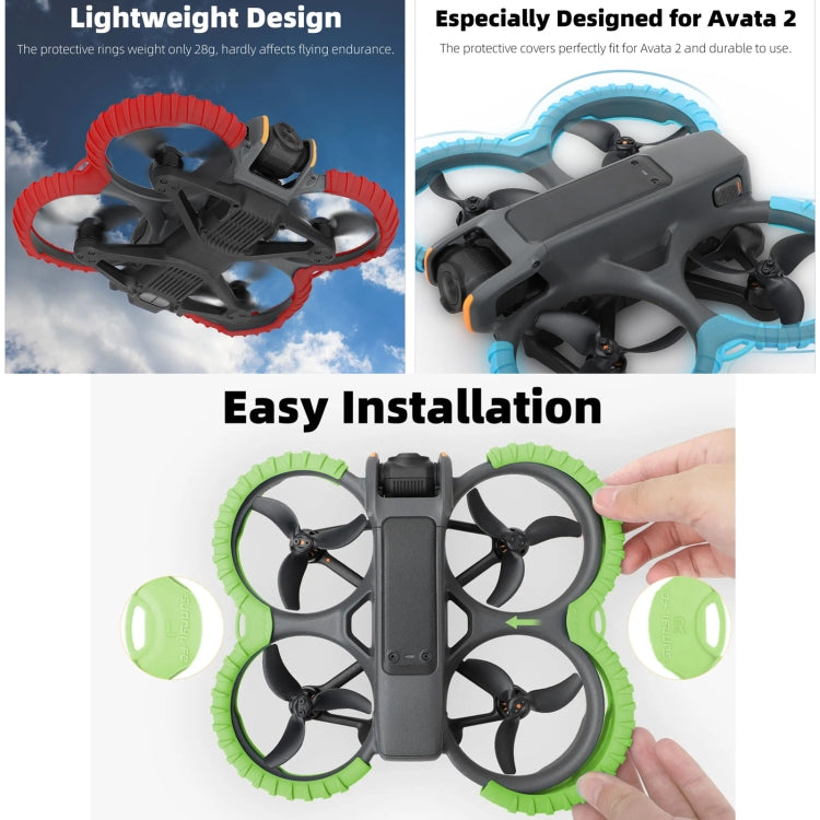 For DJI Avata 2 Sunnylife Drone Anti-Collision Protective Cover, Propeller Ring Stripes