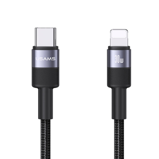 USAMS SJ729 30W USB-C/Type-C to 8 Pin Aluminum Alloy Data Cable, Length: 1.2m, SJ729