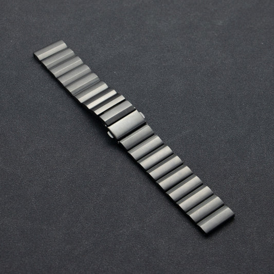 Three Plants Flat Buckle Titanium Alloy Watch Band, 22mm