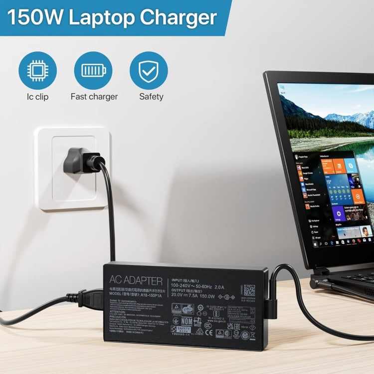 150W 20V 7.5A Laptop Notebook Power Adapter For Asus 6.0 x 3.7mm, EU Plug, US Plug, UK Plug, AU Plug