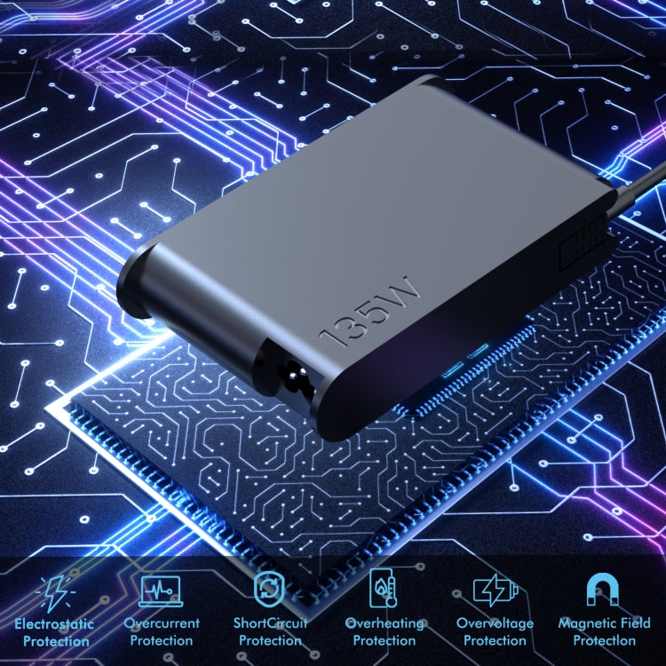 135W 20V 6.75A Laptop Notebook Power Adapter with Big Square USB Port For Lenovo Thinkpad / ThinkBook / Xiaoxin
