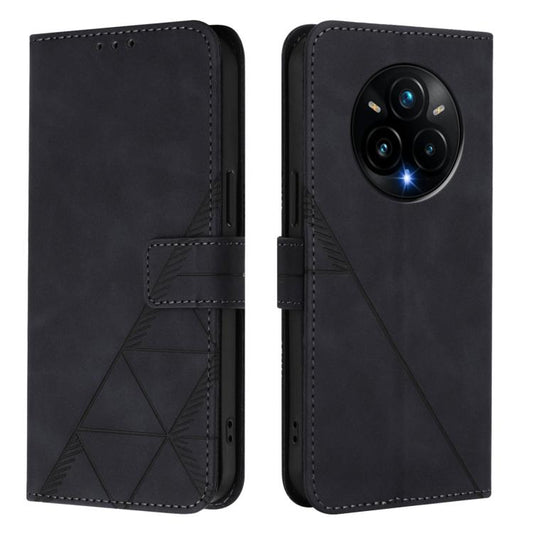 Crossbody 3D Embossed Flip Leather Phone Case, For Realme 14 Pro+, For Realme 14 Pro, For Realme GT7 Pro 5G, For Realme 13 Pro / 13 Pro+ 5G, For Realme GT 6 5G Global, For Realme GT 6T 5G Global, For Realme C21Y, For Realme C17 / 7i
