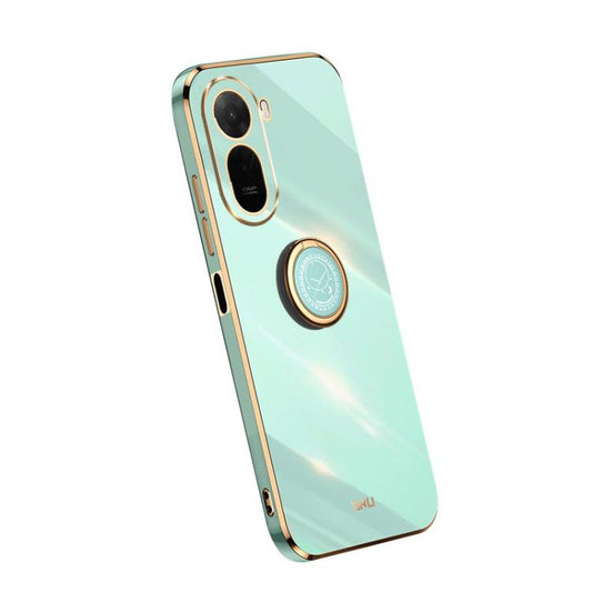 XINLI Straight Edge 6D Electroplate TPU Phone Case with Ring Holder, For Redmi A7 Pro 4G/5G 171mm, For Redmi 15a 5G, For Redmi Turbo 5 5G/Poco X8 Pro 5G, For Redmi Turbo 5 Max 5G, For Redmi Note 15 4G Global 164mm, For Redmi K90 Pro Max / Poco F8 Ultra...