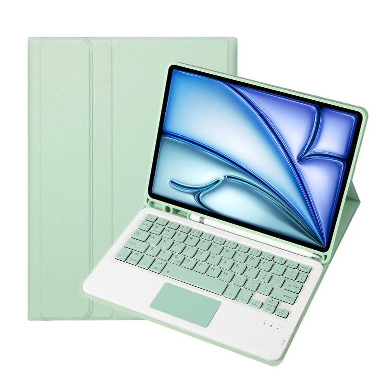 A098B-A Detachable Ultra-Thin Bluetooth Touch Keyboard Leather Tablet Case with Pen Slot, For iPad Air 11 2025 / 2024 / Air 5 10.9 / Air 4