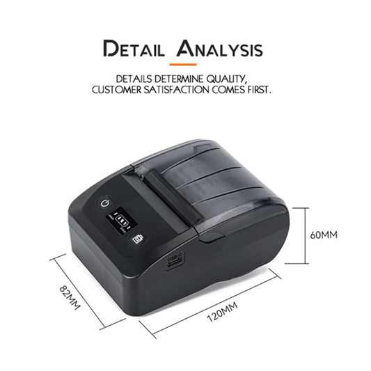 BT-581 58mm USB-C/Type-C + Bluetooth Portable Thermal Printer, EU Plug, US Plug