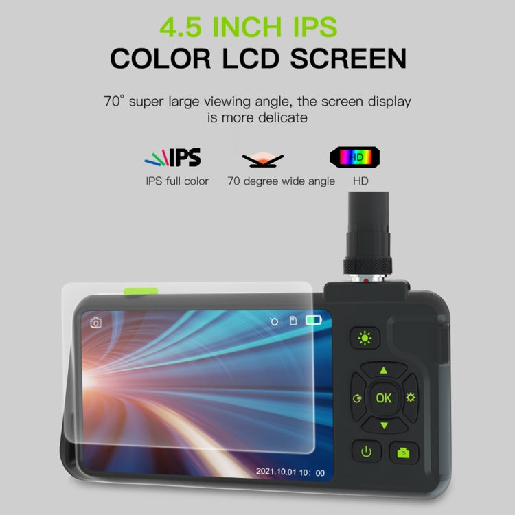 T22 4.5 inch IPS Color Screen 7.9mm Triple Camera Hard Cable Industrial Endoscope, 1m, 2m, 3.5m, 5m, 10m