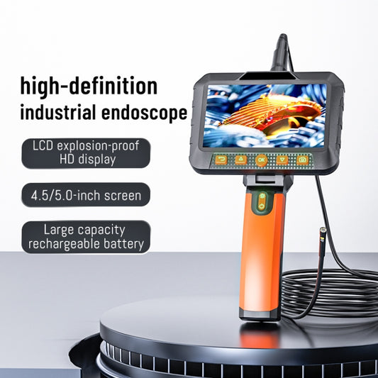 T27 5 inch IPS Color Screen 5.5mm Dual Camera Handheld Hard Cable HD Industrial Endoscope, 1m, 2m, 3.5m, 5m