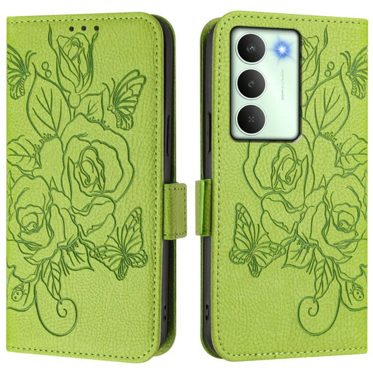 Embossed Rose RFID Anti-theft Leather Phone Case, For Realme 14x Global / V70 5G / C75 5G, For Realme Narzo 80 Pro / 14 Pro 5G India, For Realme 14 5G / 14T 5G Global, For Realme P3 Ultra 5G, For Realme P3 5G, For Realme 14 Pro+ 5G, For Realme 14 Pro 5...