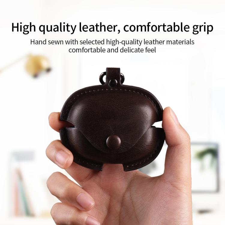 Business Leather Earphone Protective Case with Hook, For Redmi Buds 6 Pro, For Redmi Buds 5 / 6S, For Redmi Buds 5 Pro / Buds 4 Pro, For Redmi Buds 4