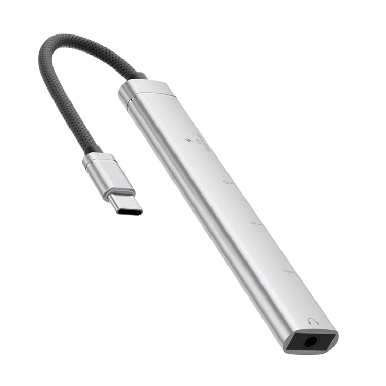 5 in 1 USB-C / Type-C Interface Multi-function HUB Adapter, 5 in 1 (Silver), 5 in 1 (Grey)