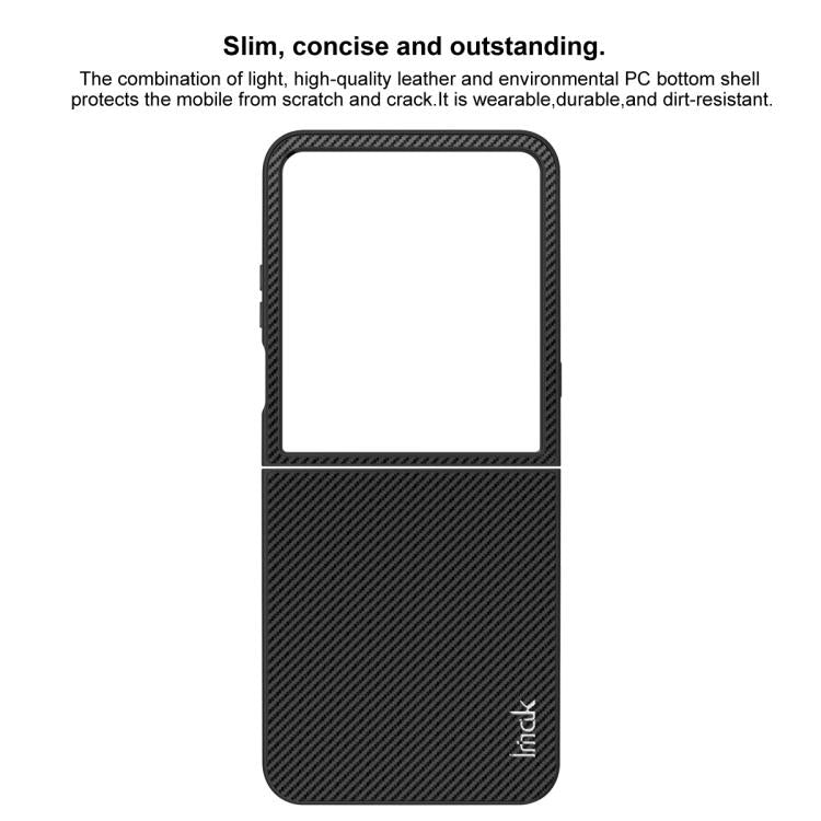 imak Ruiyi Series Carbon Fiber PU + PC Phone Case, For Motorola Razr 60 Ultra, For Motorola Razr 50 Ultra / Razr+ 2024, For Motorola Razr 50 / Razr 2024