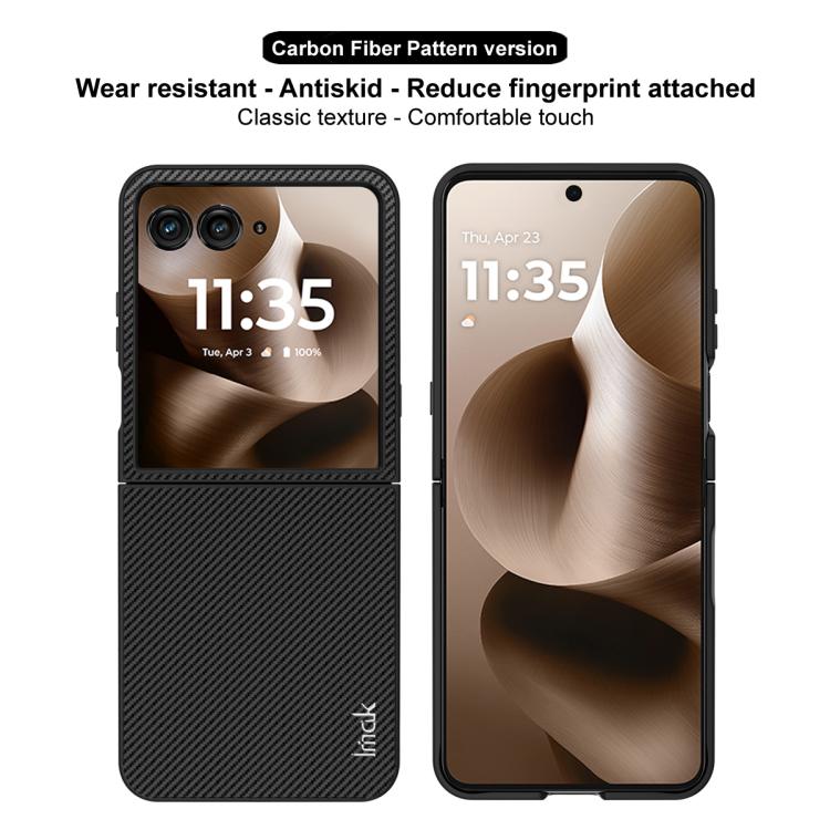imak Ruiyi Series Carbon Fiber PU + PC Phone Case, For Motorola Razr 60 Ultra, For Motorola Razr 50 Ultra / Razr+ 2024, For Motorola Razr 50 / Razr 2024