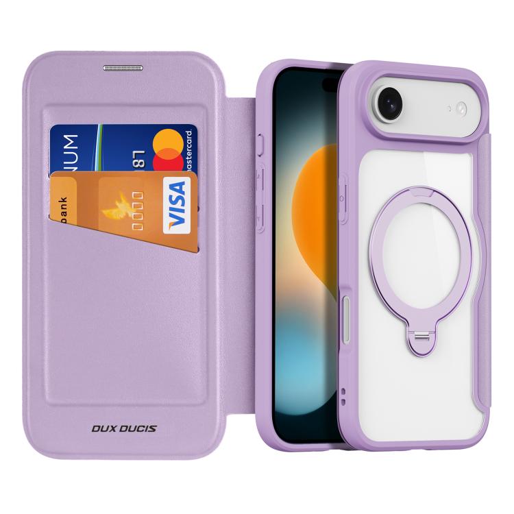 DUX DUCIS Skin X Pro Series MagSafe Ring Holder Leather Phone Case, For iPhone 17e / 16e, For iPhone 17, For iPhone Air