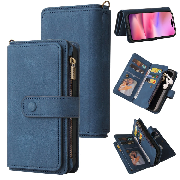Skin Feel Multi Card Slots Zipper Wallet Leather Phone Case, For iPhone 18 Pro / 17 Pro, For iPhone 18 Pro Max / 17 Pro Max, For iPhone 17e / 16e, For iPhone 17, For iPhone Air, For iPhone 16 Pro Max, For iPhone 16 Pro, For iPhone 16 Plus, For iPhone 16