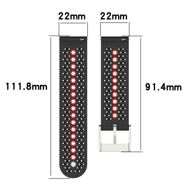 Colorful Hole Silicone Watch Band, For Suunto Run / Race S
