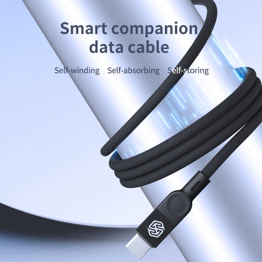 NILLKIN 100W USB-C/Type-C to USB-C/Type-C Small Magnetic Coil Fast Charging Data Cable, Length: 1m