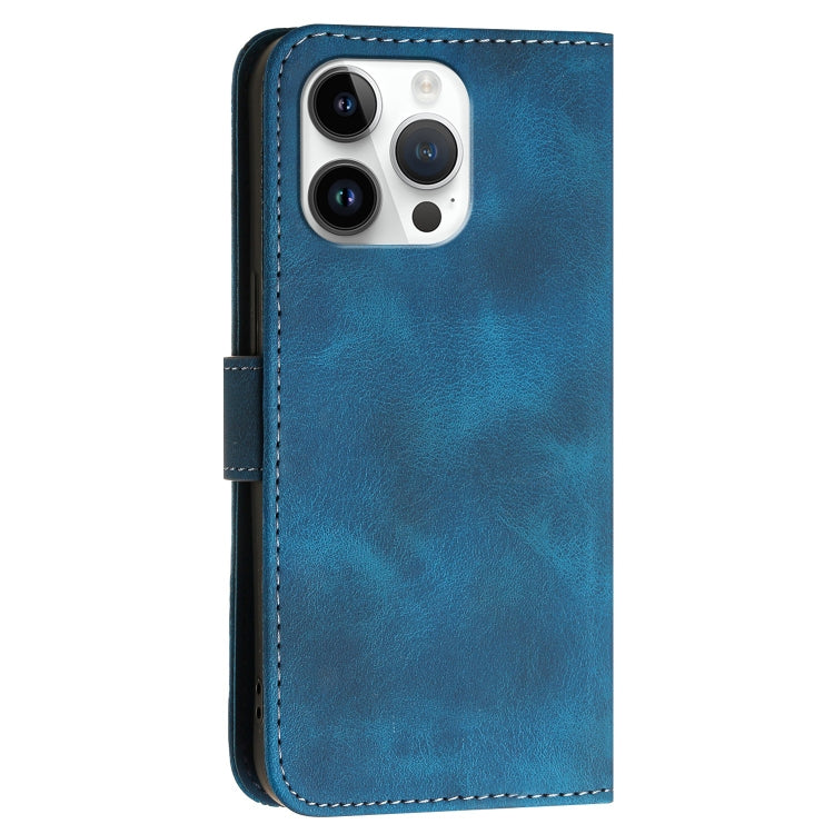 YX0080 Grid Butterfly Embossed Pattern Flip Leather Phone Case with Lanyard