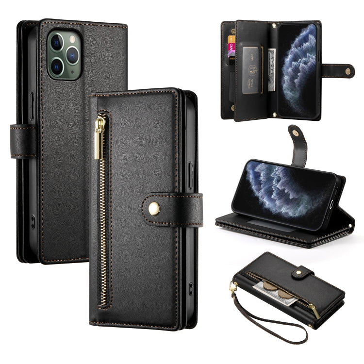 Nine Card-slot Zipper Wallet Bag Leather Phone Case