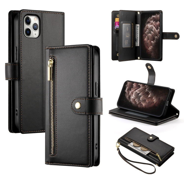 Nine Card-slot Zipper Wallet Bag Leather Phone Case