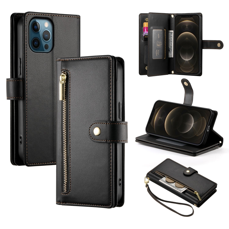 Nine Card-slot Zipper Wallet Bag Leather Phone Case