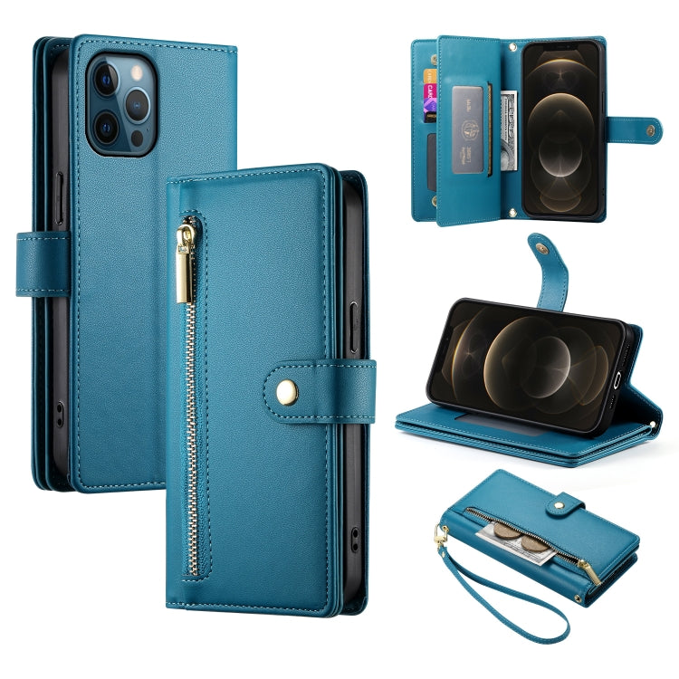 Nine Card-slot Zipper Wallet Bag Leather Phone Case