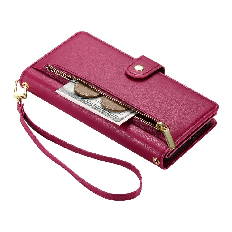 Nine Card-slot Zipper Wallet Bag Leather Phone Case