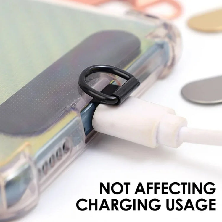 Oval Metal Mobile Phone Lanyard Fixing Gasket