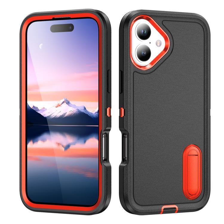 Rugged PC + Silicone Phone Case with Holder