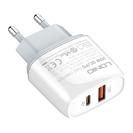 LDNIO Q229 QC3.0 / PD20W USB + Type-C Fast Charger with 1m USB to Micro USB Cable, EU Plug, UK Plug, US Plug