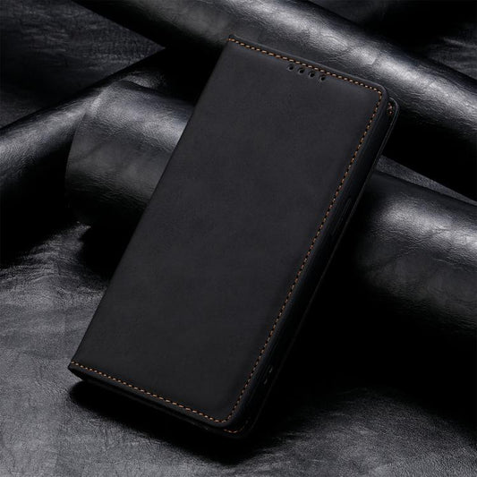 Business Solid Color Magnetic RFID Leather Phone Case