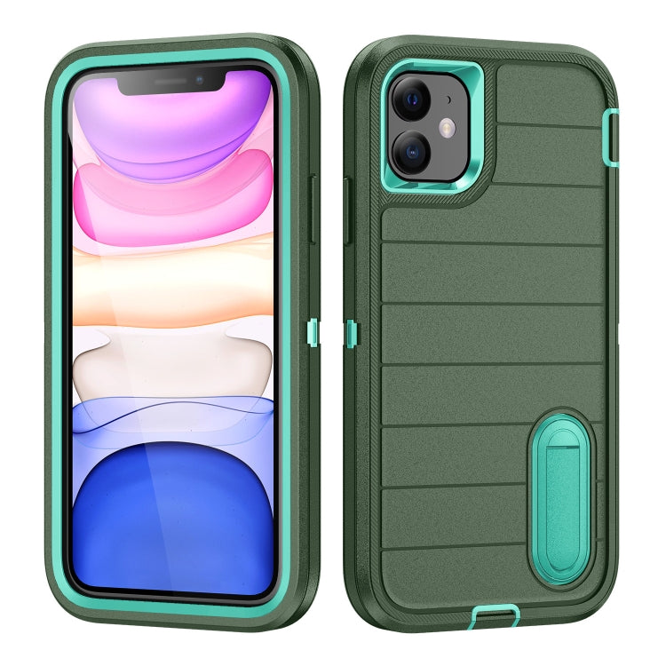 Defender Gen2 Rugged PC + Silicone Phone Case with Holder, For iPhone 12 Pro, For iPhone 11