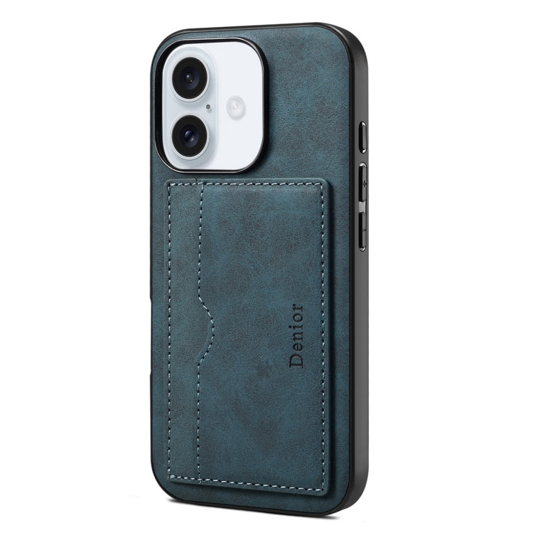 Denior D08 PU Single Card Slot Holder Phone Case, For iPhone 18 Pro / 17 Pro, For iPhone 18 Pro Max / 17 Pro Max, For iPhone 17e / 16e, For iPhone 17, For iPhone Air, For iPhone 16 Pro Max, For iPhone 16 Pro, For iPhone 16 Plus, For iPhone 16