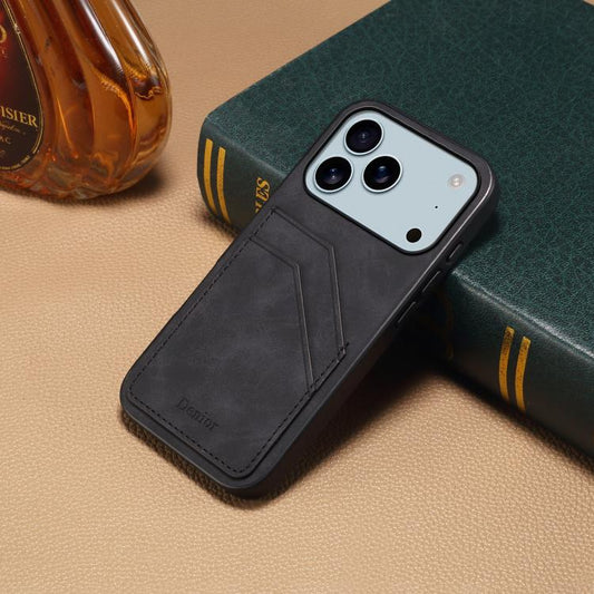 Denior D09 PU Dual Card Slot Backcover Handyhülle, Für iPhone 17e / 16e, Für iPhone 17 Pro Max, Für iPhone 17 Pro, Für iPhone 17, Für iPhone Air, Für iPhone 16 Pro Max, Für iPhone 16 Pro, Für iPhone 16 Plus, Für iPhone 16