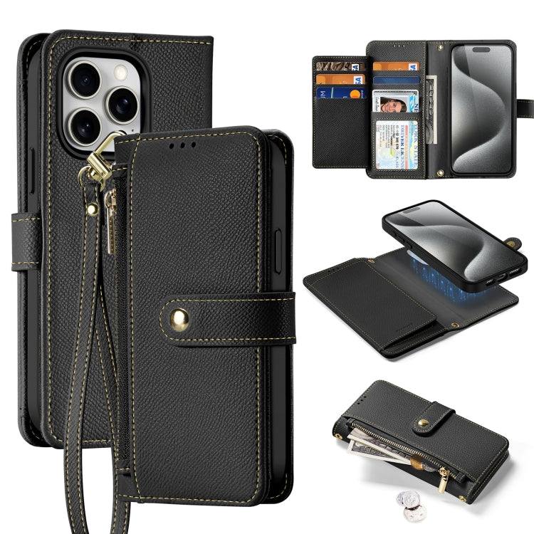 DUX DUCIS Lawa Series 2 in 1 Wallet Zipper Detachable MagSafe Phone Case with Lanyard, For iPhone 17e / 16e, For iPhone 17, For iPhone Air, For iPhone 16 Pro Max, For iPhone 16 Pro, For iPhone 16, For iPhone 15 Pro Max