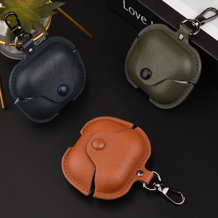 Business Leather Bluetooth Earphone Protective Case with Hook