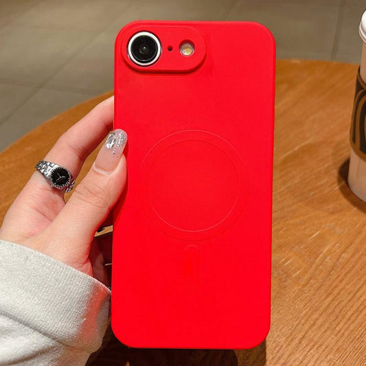 Solid Color Liquid Silicone MagSafe Magnetic Phone Case, For iPhone 17e / 16e, For iPhone 17 Pro Max, For iPhone 17 Pro, For iPhone 17, For iPhone Air, For iPhone 16 Pro Max