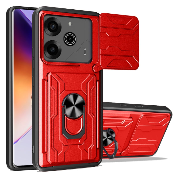 Sliding Camshield TPU+PC Phone Case with Card Slot, For Tecno Camon 40, For Tecno Camon 40 Pro 5G, For Tecno Pova 6 Pro / Pova 6