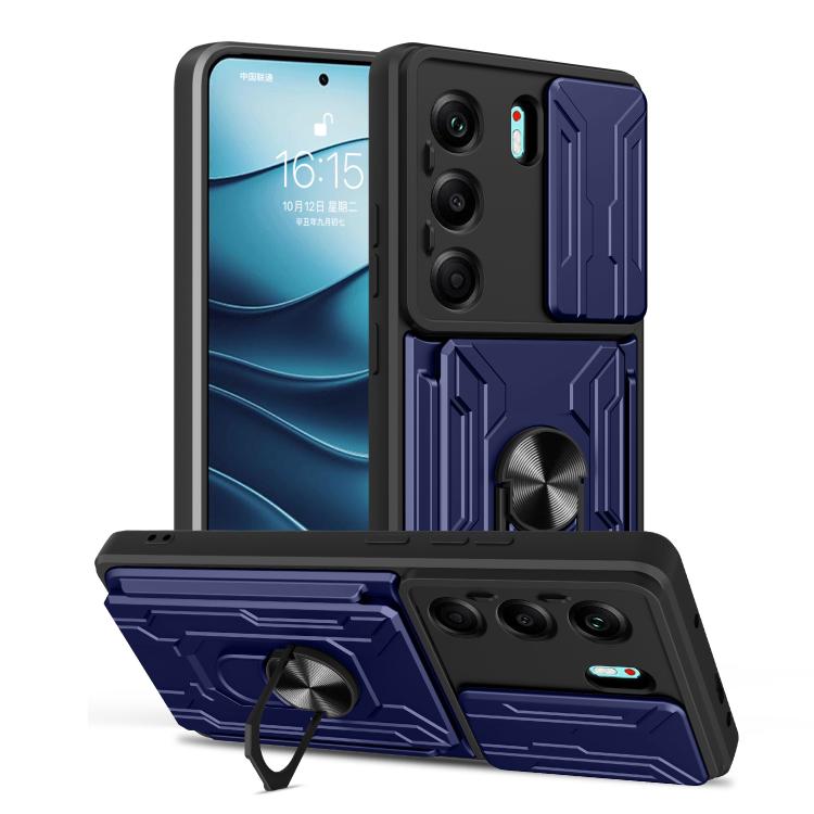 Sliding Camshield TPU+PC Phone Case with Card Slot, For Tecno Camon 40, For Tecno Camon 40 Pro 5G, For Tecno Pova 6 Pro / Pova 6