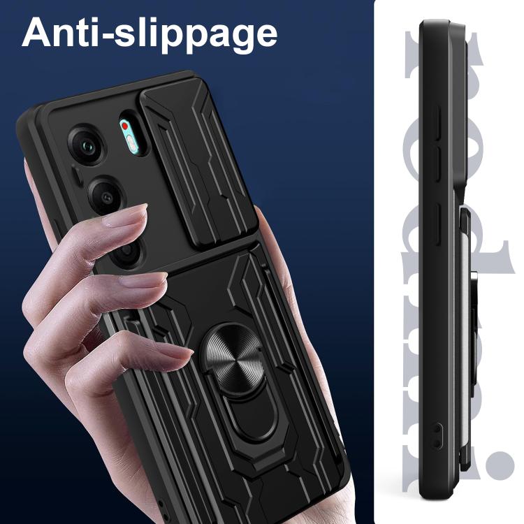 Sliding Camshield TPU+PC Phone Case with Card Slot, For Tecno Camon 40, For Tecno Camon 40 Pro 5G, For Tecno Pova 6 Pro / Pova 6