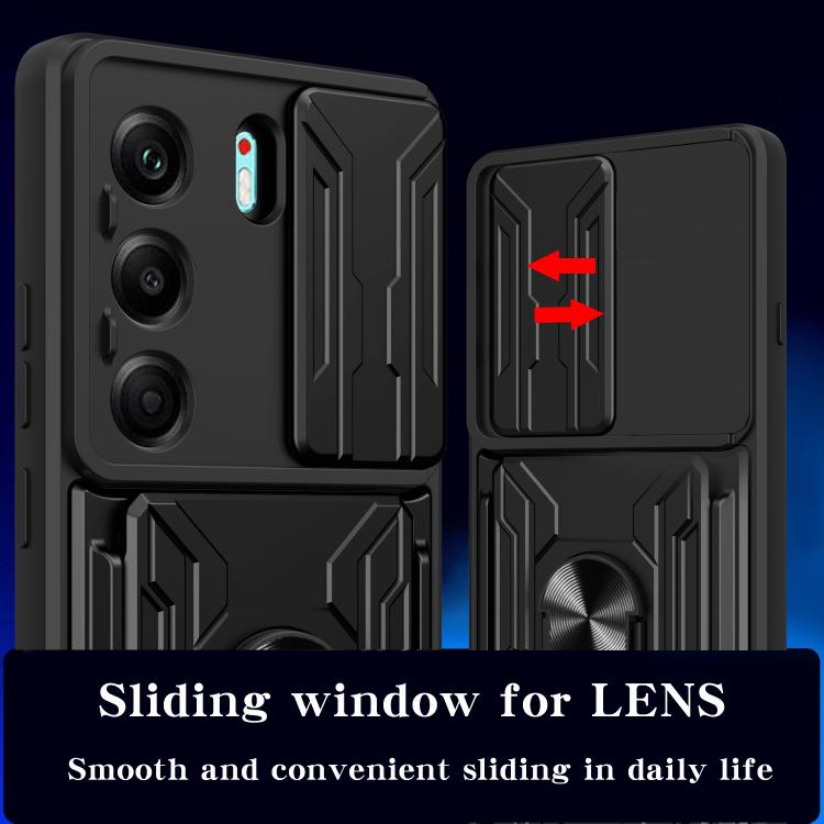Sliding Camshield TPU+PC Phone Case with Card Slot, For Tecno Camon 40, For Tecno Camon 40 Pro 5G, For Tecno Pova 6 Pro / Pova 6
