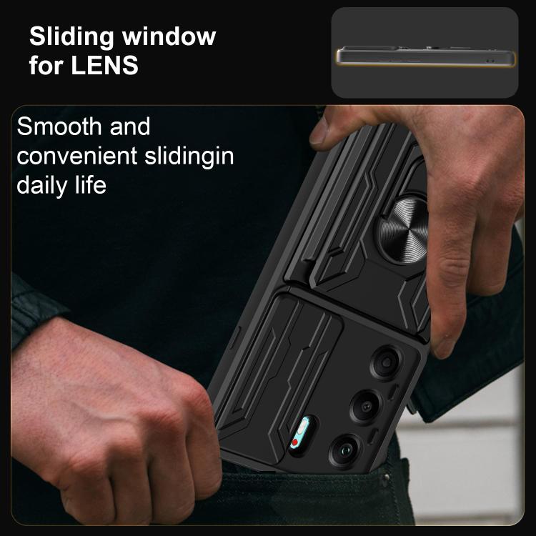 Sliding Camshield TPU+PC Phone Case with Card Slot, For Tecno Camon 40, For Tecno Camon 40 Pro 5G, For Tecno Pova 6 Pro / Pova 6