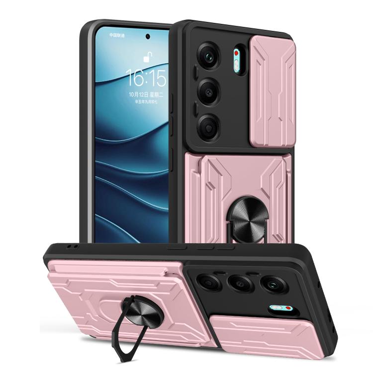 Sliding Camshield TPU+PC Phone Case with Card Slot, For Tecno Camon 40, For Tecno Camon 40 Pro 5G, For Tecno Pova 6 Pro / Pova 6